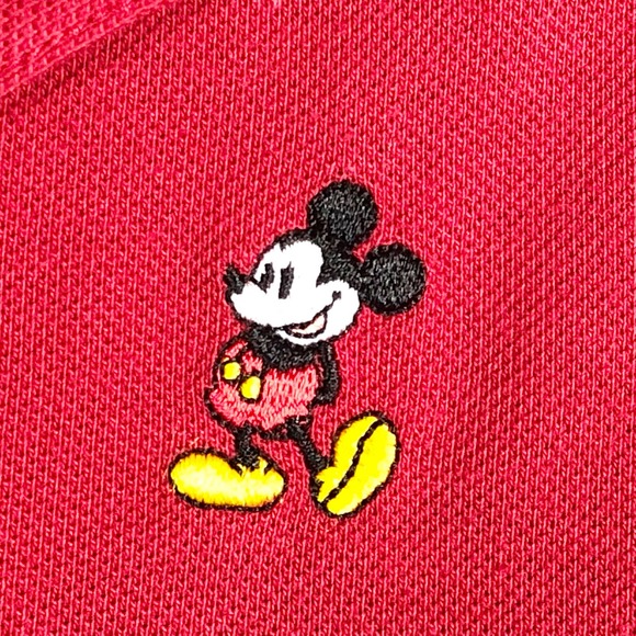 Disney Parks‎ Small Polo Shirt Red Embroidered Mickey Mouse Short Sleeve 690 - Picture 3 of 6